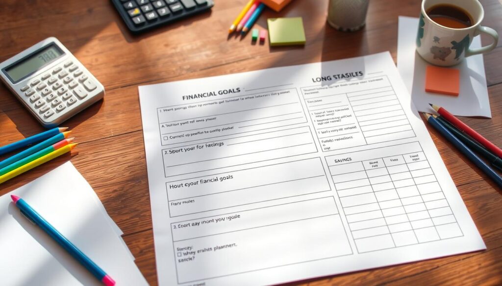 financial goal worksheet