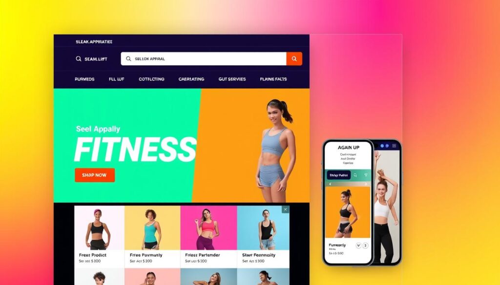 fitness ecommerce design